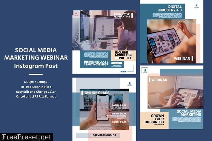 Social Media Marketing Webinar - Instagram Post D6BFH3M