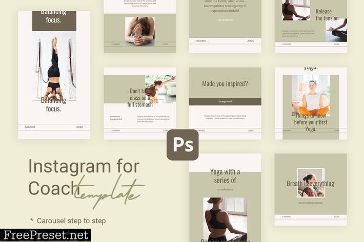 Step by Step - Instagram Templates for Yoga NDREEMU