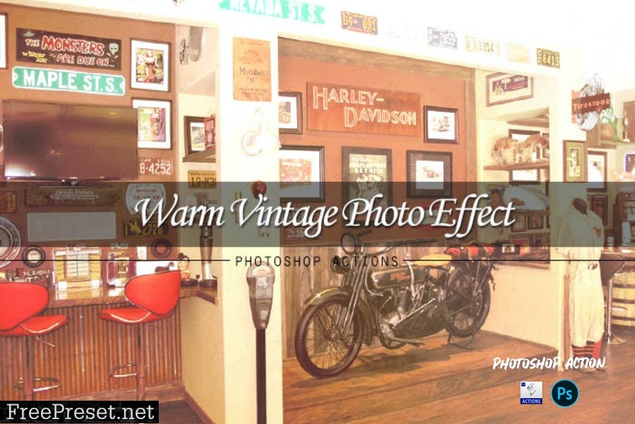 Warm vintage | PSD action LRRQGH3