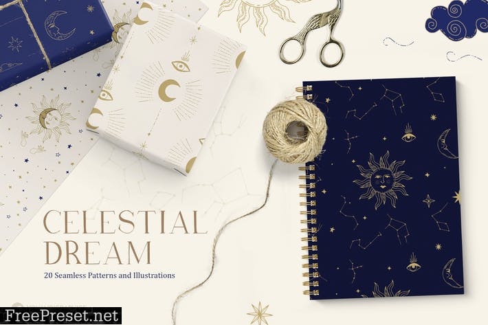 Celestial Patterns & Illustrations 35NFPDP