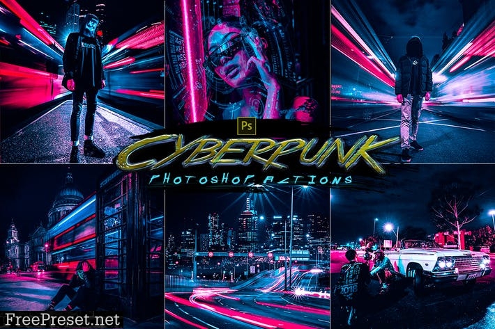 Cyberpunk Photoshop Actions MCLEGFW