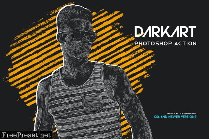 DarkART Painting Photoshop Action YEALJ4B
