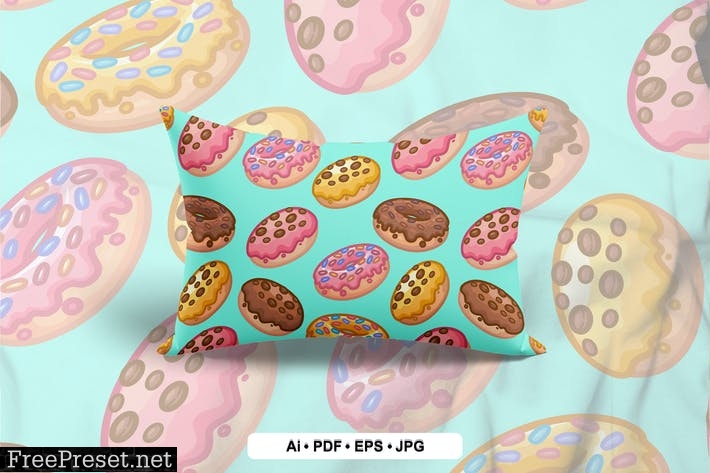 Donuts Seamless Pattern T37YDG4