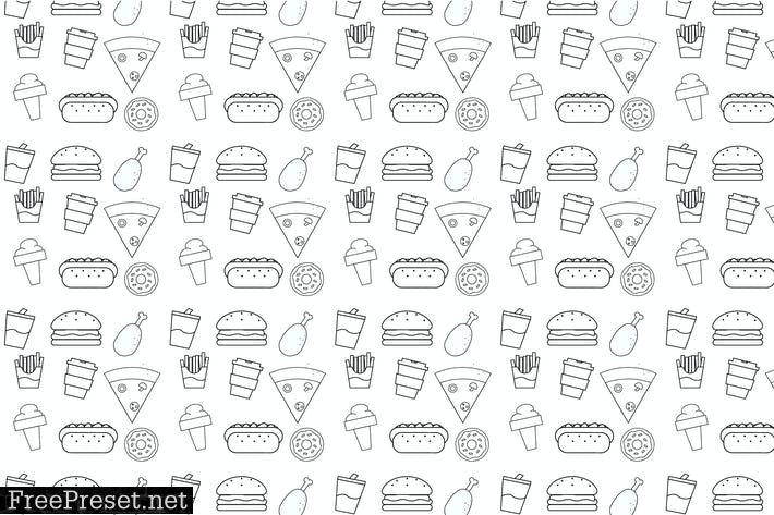 Food pattern illustration AKWF29V