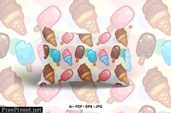 Ice Cream Seamless Pattern  QLS4H6L