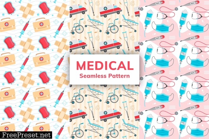 Medical Seamless Pattern  7J4MTP3