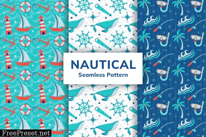 Nautical Seamless Pattern B2KVJ48