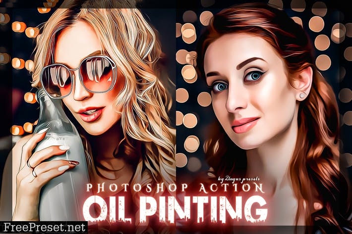 Oil Painting Photoshop Action KJS97UK
