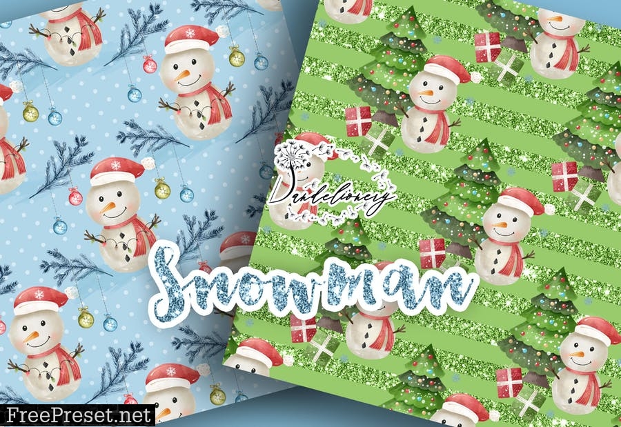 Snowman digital paper pack 85Y3GGM