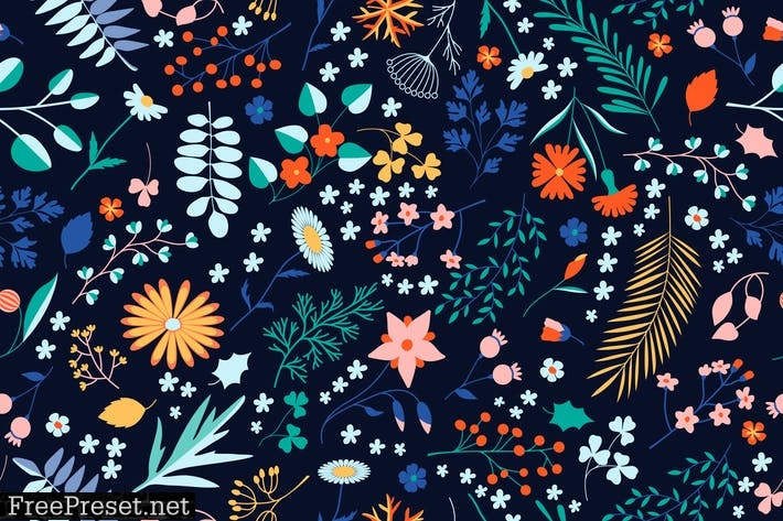 Winter Floral Pattern FLNBP8A