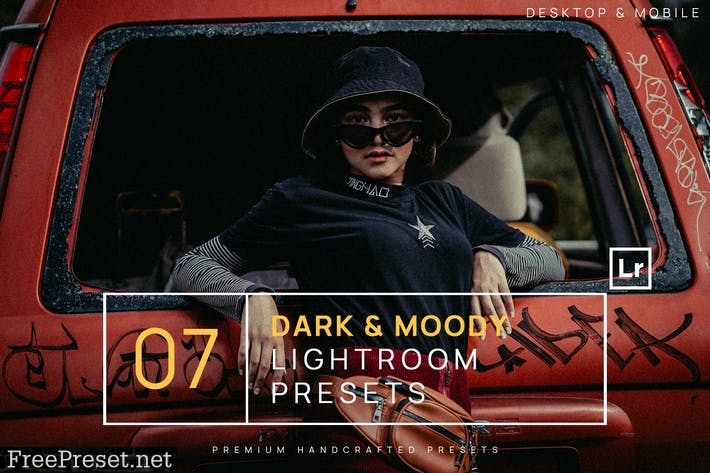 7 Dark & Moody Lightroom Presets + Mobile