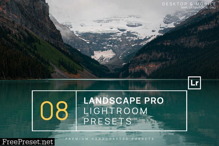 8 Landscape Pro Lightroom Presets + Mobile