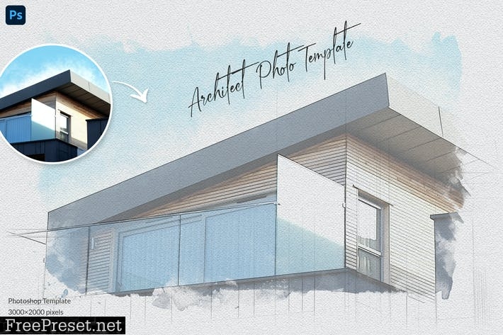 Architect Sketch Photo Template Y2L7WRN