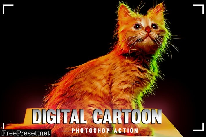 Digital Cartoon Photoshop Action 2SS4S96