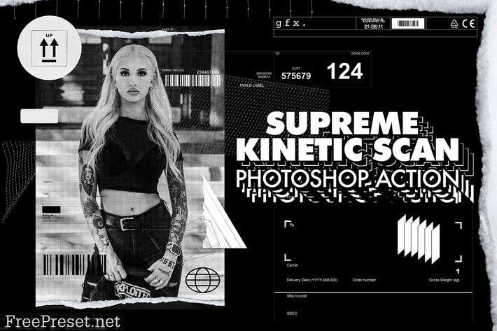 Supreme Kinetic Scan Photoshop Action JXJFFFR