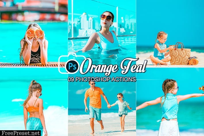 09 Orange and Teal Photoshop Actions