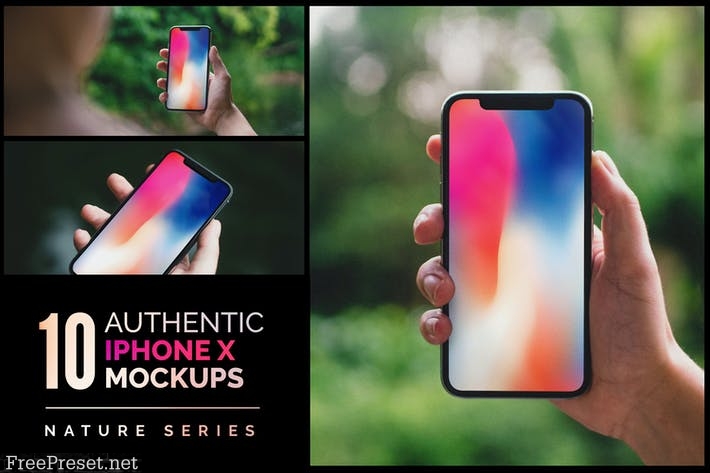 10 Authentic iPhone X Mockups CDNUX2