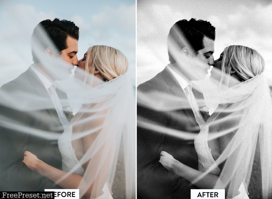 10 Black and White Wedding Lightroom Preset