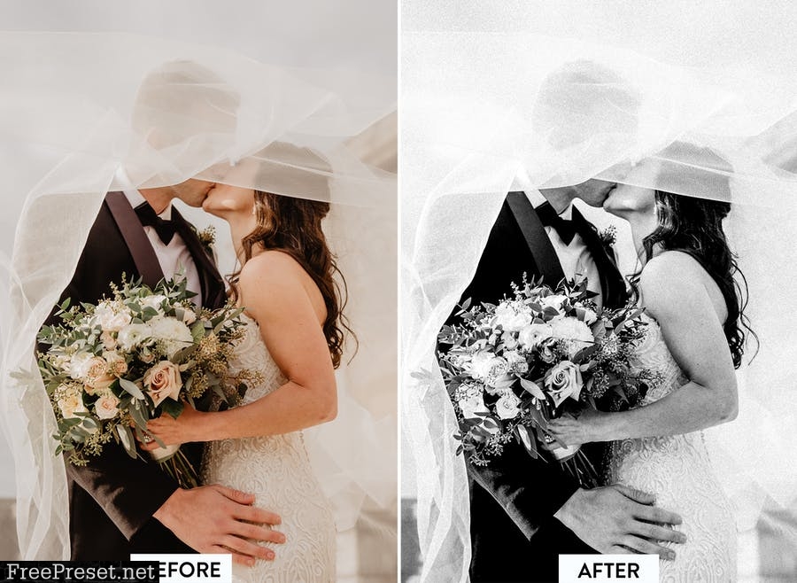 10 Black and White Wedding Lightroom Preset