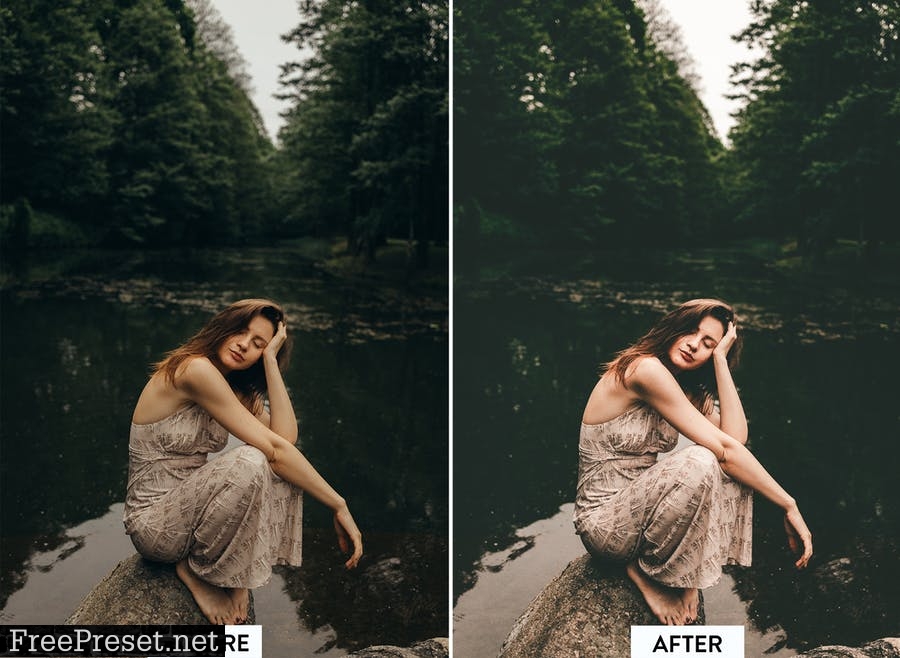 10 Moody Green Lightroom Presets