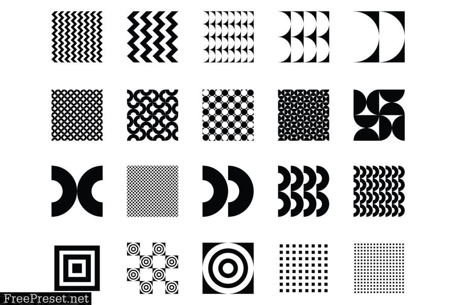 100 seamless geometric patterns