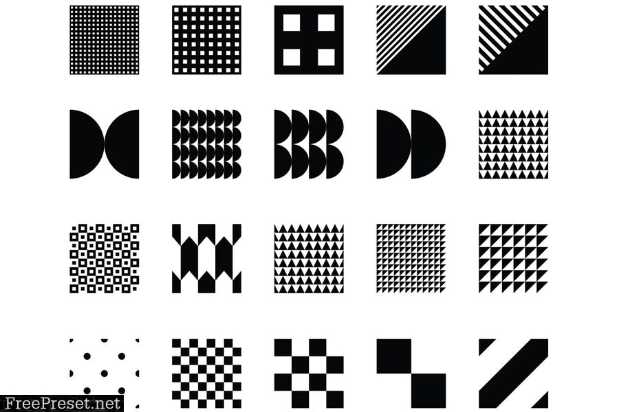 100 seamless geometric patterns