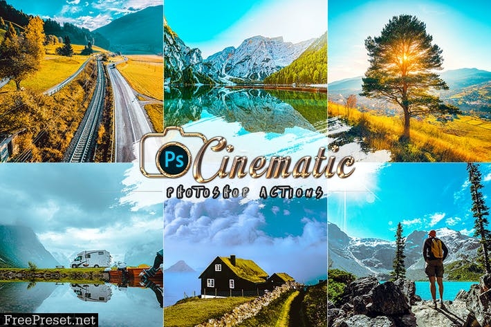 12 Cinematic Travel Photoshop Actions XW87PCB