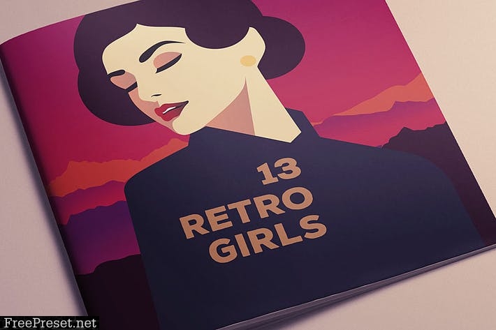 13 RetroGirls T-shirt Vector Designs