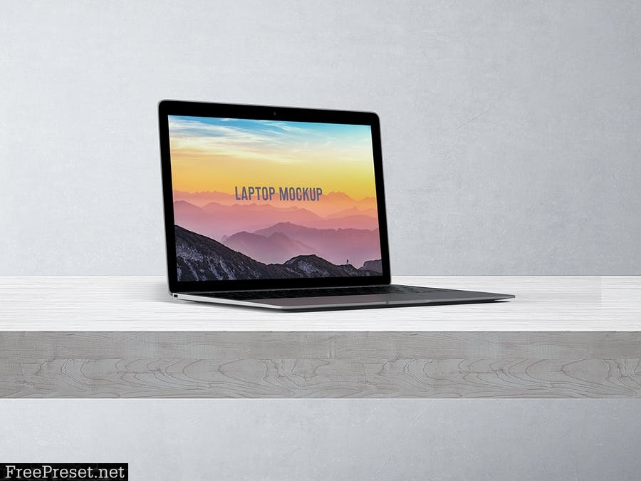 14x9 Laptop Screen Mock-Up - Space Gray