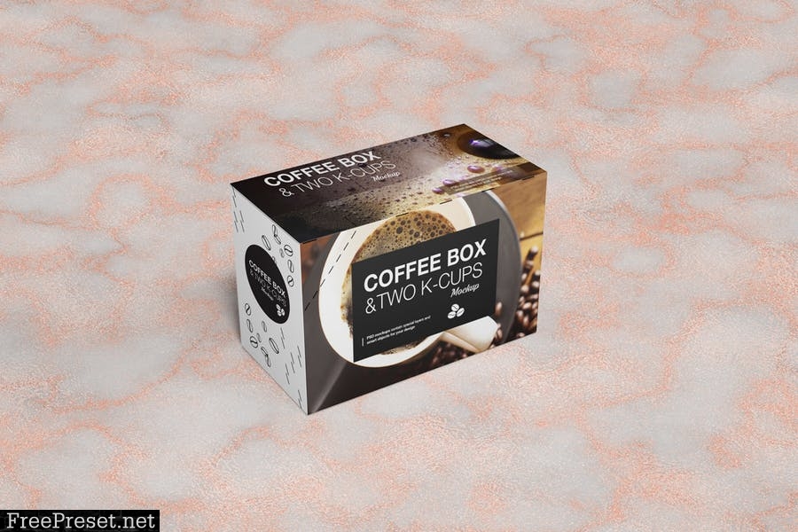 2 K-Cups-Coffee Box Mockup YHJ2VX