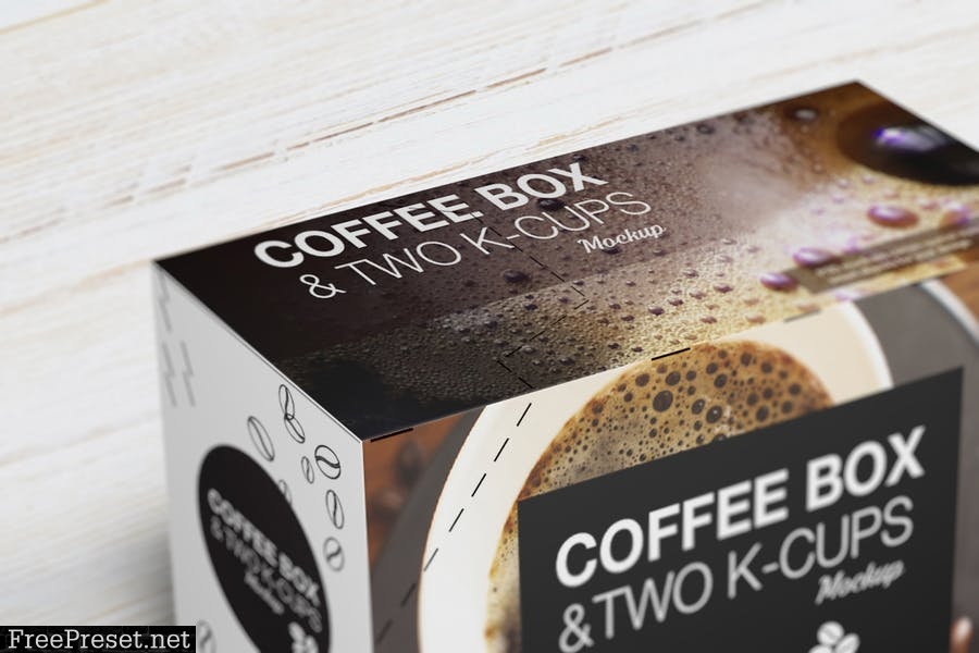 2 K-Cups-Coffee Box Mockup YHJ2VX