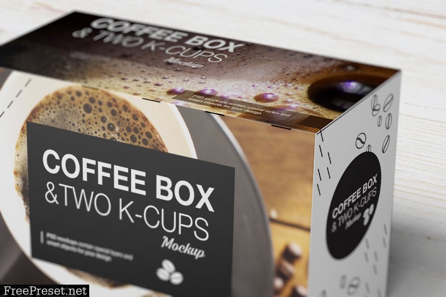 2 K-Cups-Coffee Box Mockup YHJ2VX