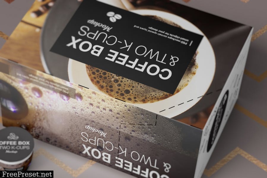 2 K-Cups-Coffee Box Mockup YHJ2VX