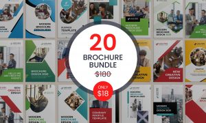 20 Bi-fold Brochure Template Bundle 5487372