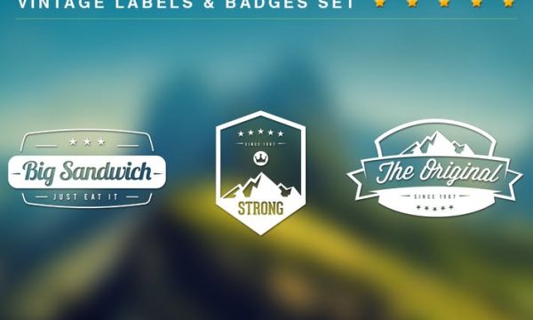 20 Vintage Labels & Badges 4KUL94