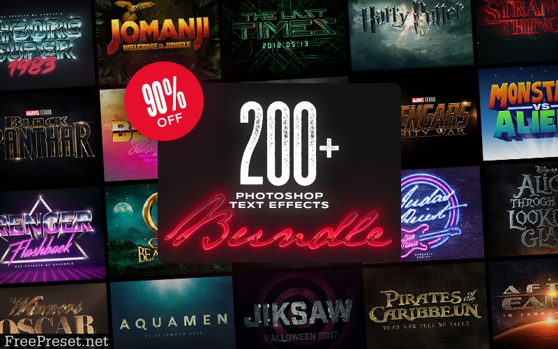 creativemarket photoshop 3d text effects bundle 1