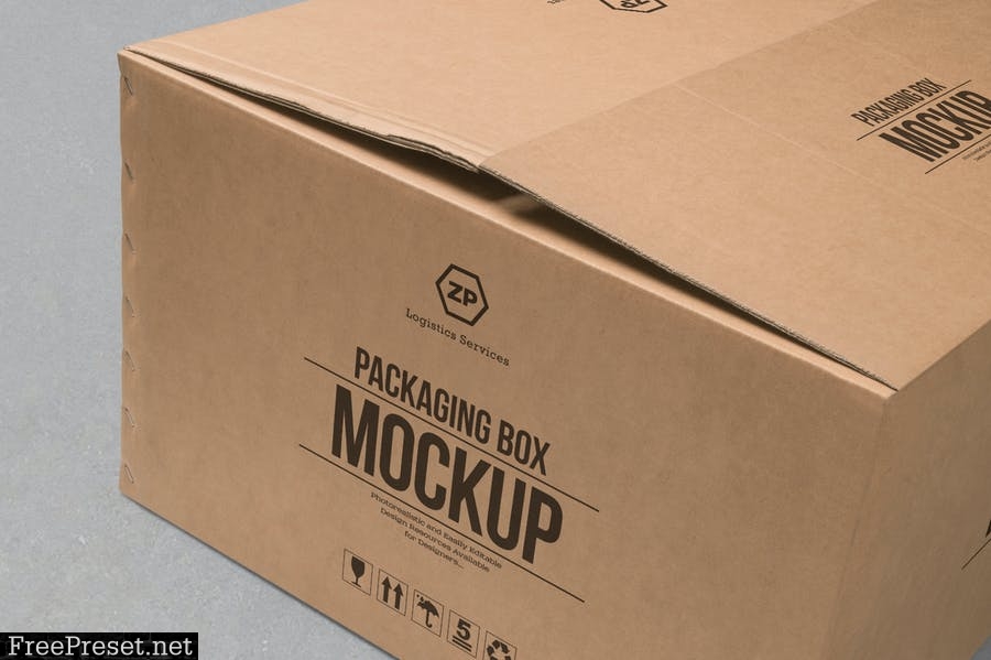 3 cardboard box mockups HR6V48