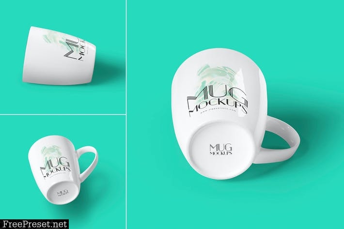 3 Ceramic Mug Mockups TY77H2