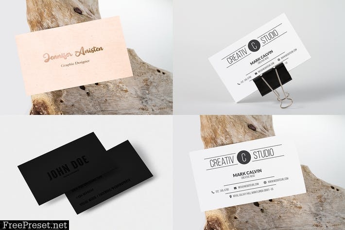 4 Business Card Mock Up Vol 02