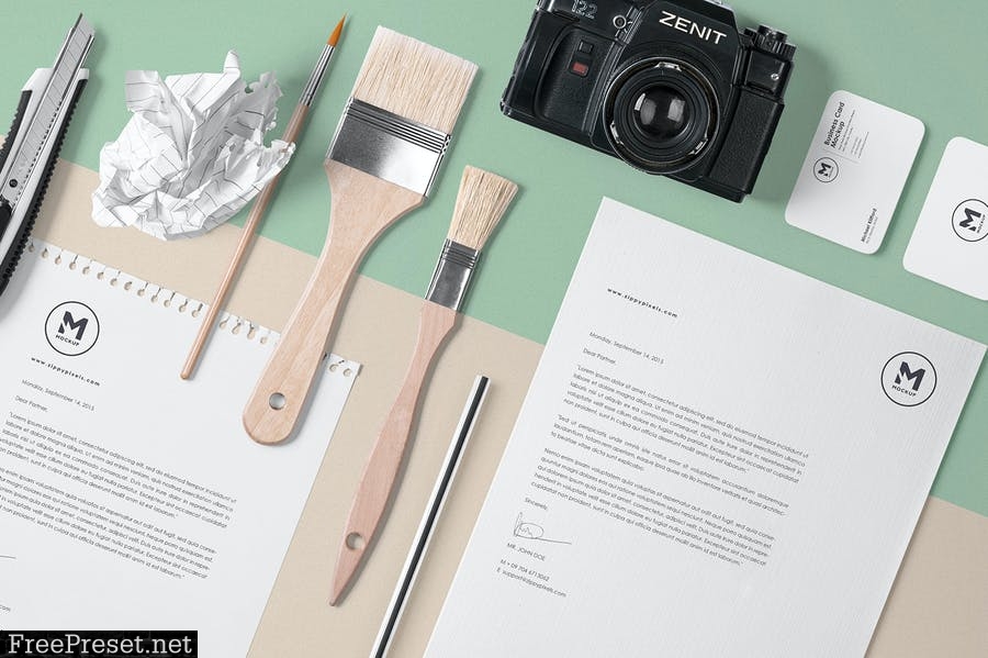 4 Stunning Stationery Mockups Set BD96M6