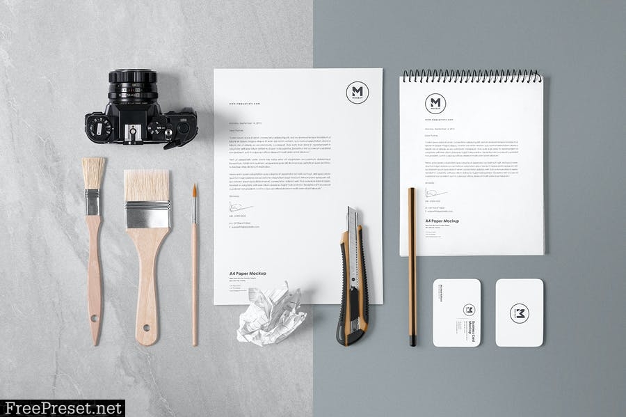 4 Stunning Stationery Mockups Set BD96M6