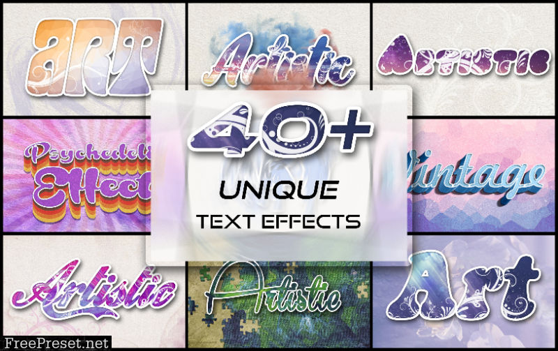 40+ Unique Text Effects To Trendify Your Designs