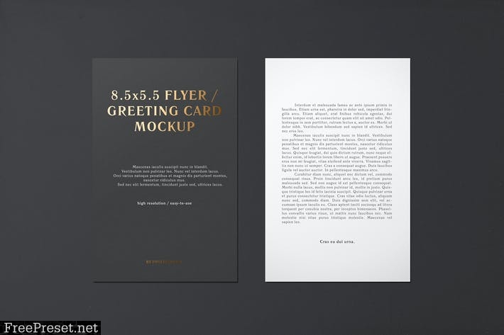 5.5x8.5 Flyer / Postcard / Greeting Card Mockup