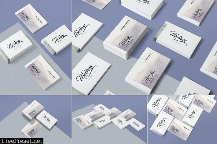 5 Business Card Mock-Ups 6RWFDD