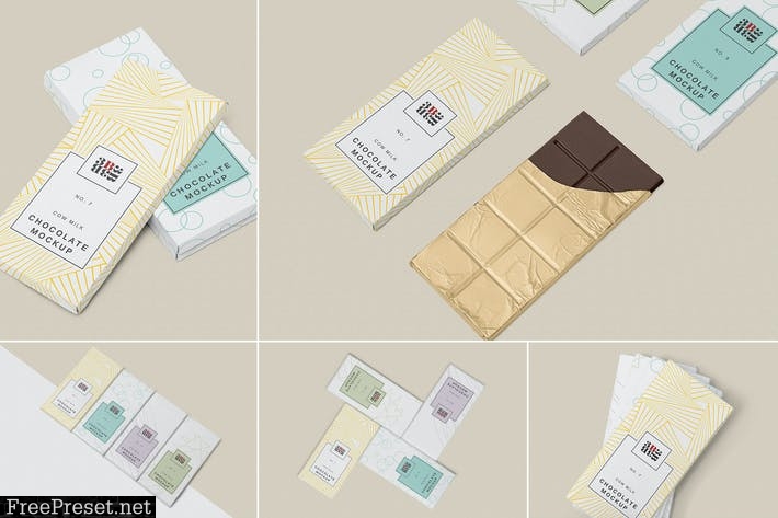 5 Cool Chocolate Bar Mockups