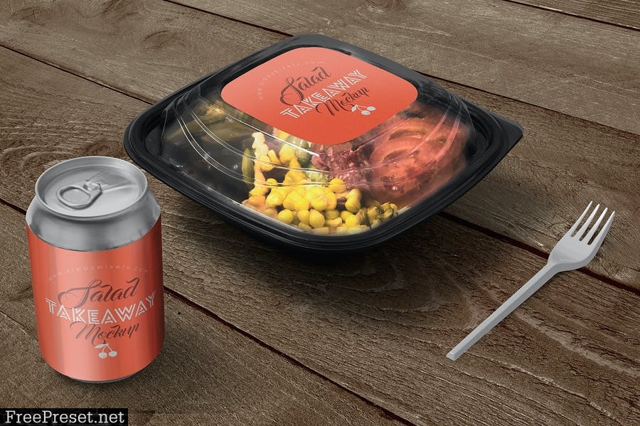 5 Food Box Branding Mockups 9R7KM5