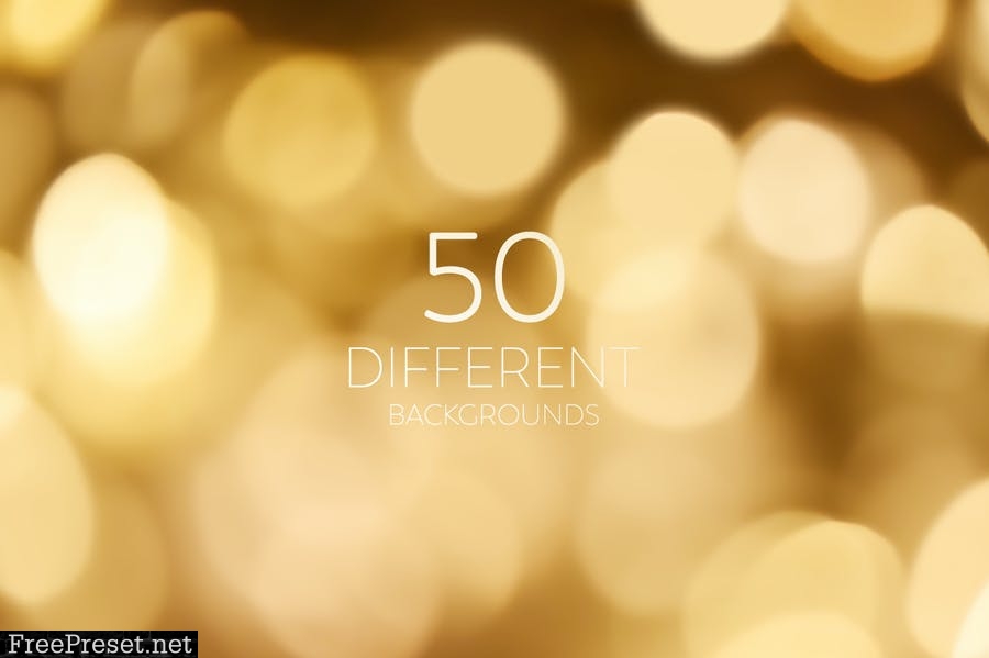 50 Bokeh Real backgrounds - Golden Style