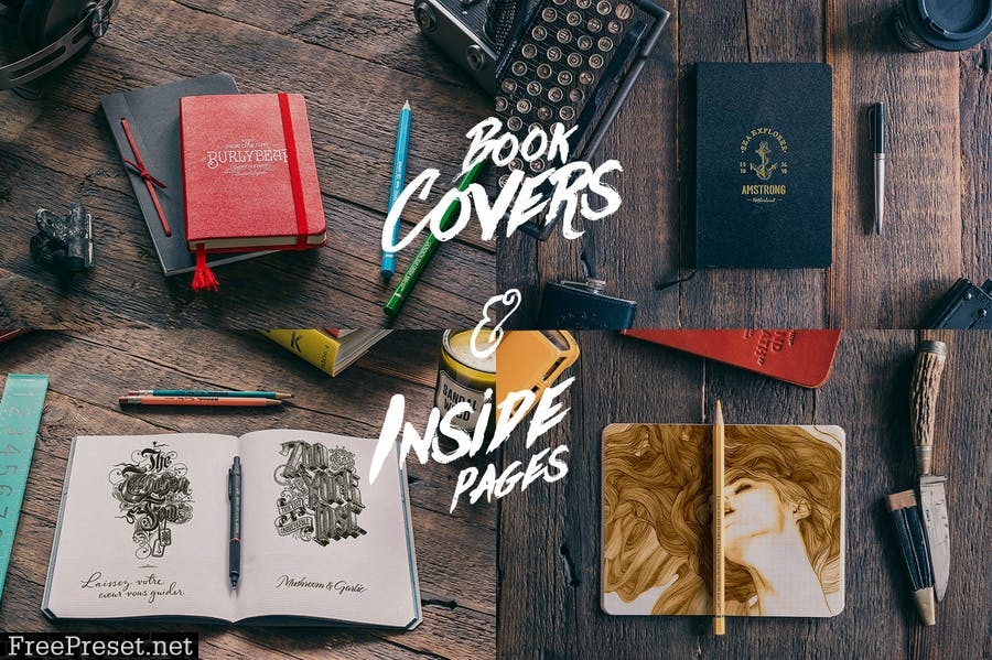 50 Notebooks Mockups Q6NK6E