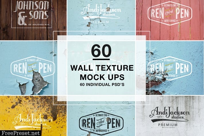 60 Wall Textures Mock Up