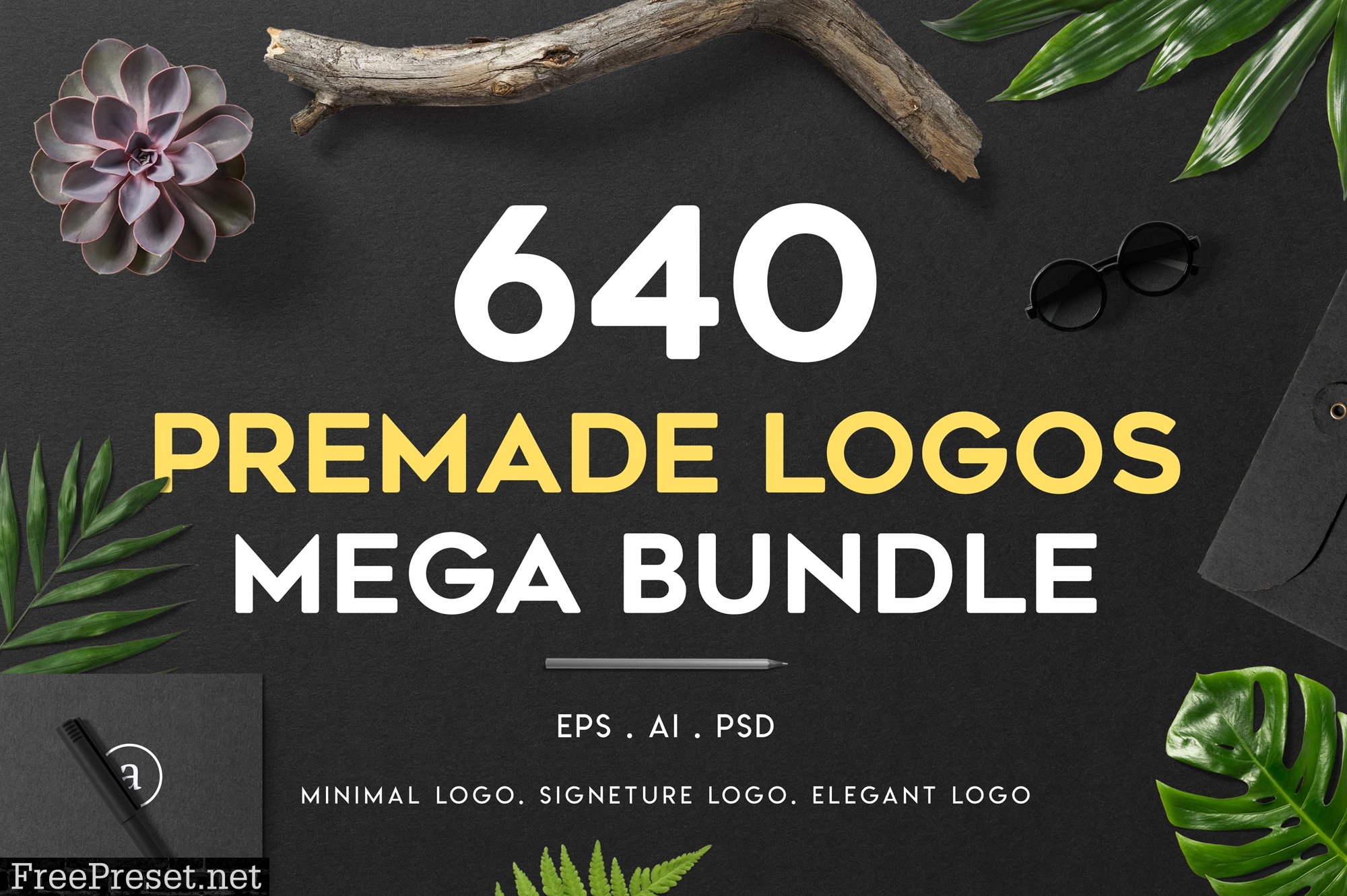 640 Premade Logos Mega Bundle 2971515